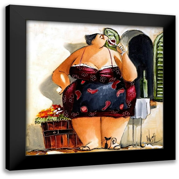 West, Ronald 12x12 Black Modern Framed Museum Art Print Titled - Waiting
