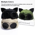 thumbnail image 2 of Sonducket Gorra de béisbol con gafas de piloto, gorra transpirable con viseras para el sol, gorras para otoño e invierno, gorras con Sombreros Negro, 2 of 6