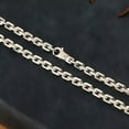 thumbnail image 6 of HOOUN Real 925 Sterling Silver Men Women Glossy Square Box Wide O Link Chain Necklace -25.6'', 6 of 6