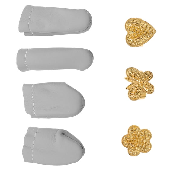 BESTYASH Multi Metal Thimble for Hand Sewing Finger Protection Sewing Accessory with Enhanced Control and Comfort