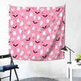 thumbnail image 3 of Halloween Tapestry Wall Hanging, pink ghost halloween Tapestry for Bedroom Aesthetic, Cute Tapestry Wall Decor, Halloween Decoration for Bedroom, Living Room, Indoor 59x59in, 3 of 7