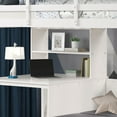 thumbnail image 6 of Furniture of America Averly Modern Solid Wood Twin Loft Bed with Movable Bookcase, White, 6 of 9