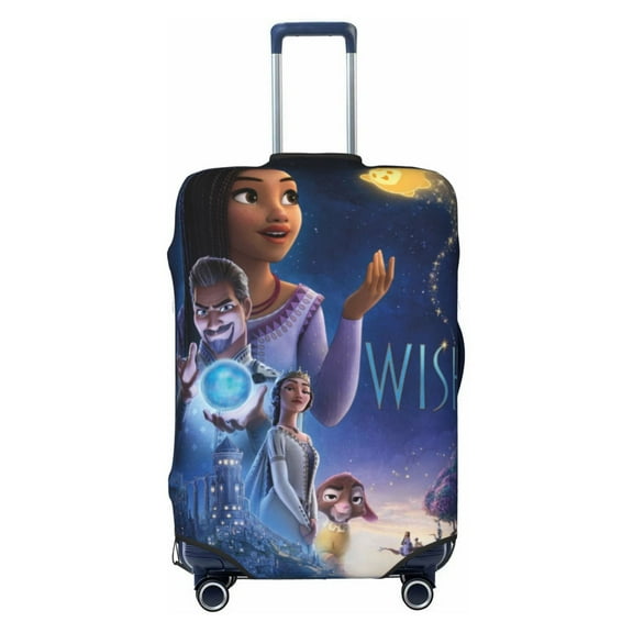 Wi-sh Luggage Suitcase Covers Elastic Washable Cartoon Luggage Protector Travel Suitcase Protective Cover for Kid And Adult