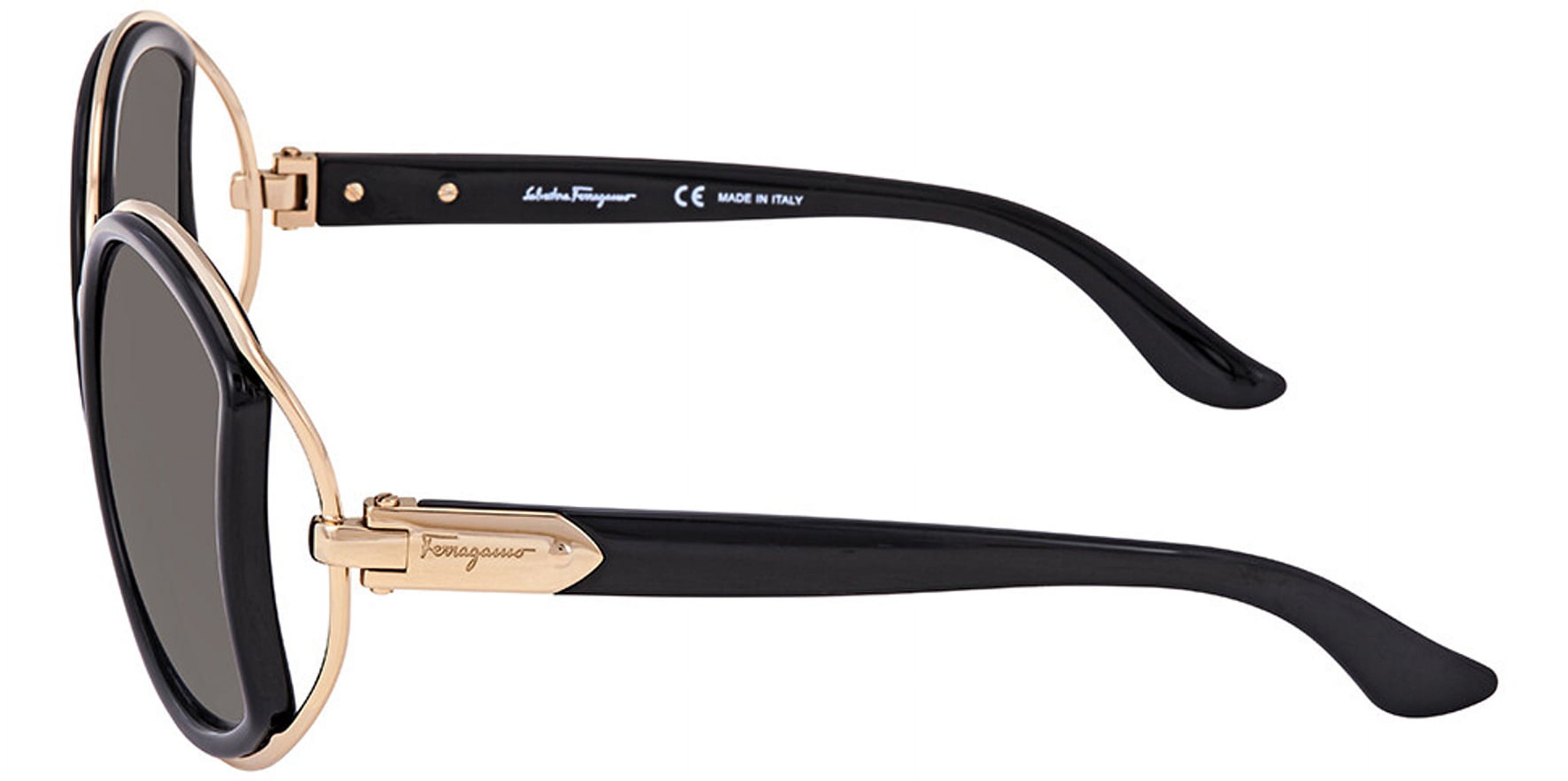 Ferragamo Adult Women's Grey Round Sunglasses w/ Gradient Lens