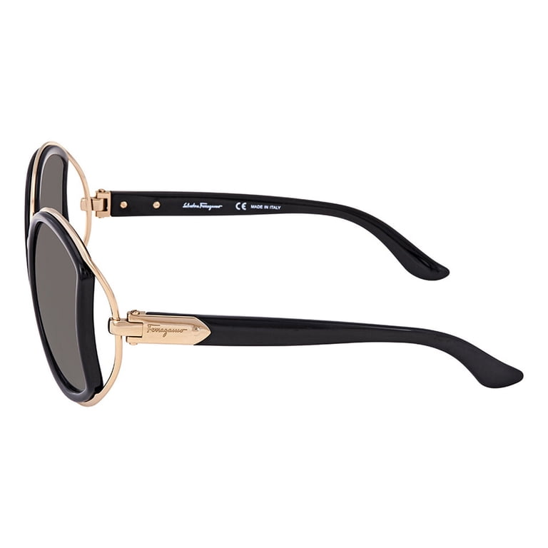 Salvatore Ferragamo Gold Frame Gray Gradient Lens Women\'s Sunglasses Salvatore Ferragamo SF 325S - 738 Gold/grey Gradient  main image 4