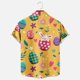 thumbnail image 4 of ICHUANYI Clearance Men's Summer Fashion Easter Short Sleeve Casual Shirts(Orange, S) Ichuanyi Ichuanyi, 4 of 4