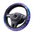 thumbnail image 5 of YFYANG Universal Elastic Purple Abstract Watercolor Texture Car Steering Wheel Cover, Non-Slip Sweat Absorbent, 5 of 8