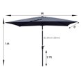 thumbnail image 2 of XCJDILAO 6 x 9ft Patio Umbrella Outdoor Waterproof Umbrella with Crank and Push Button Tilt without flap for Garden Backyard Pool Swimming Pool Market, 2 of 7