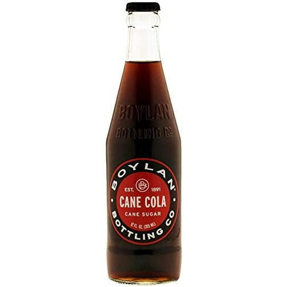 Boylan Bottling Pure Cane Sugar Soda Pop, Cane Cola, 12 oz Glass Bottles (Pack of 6)