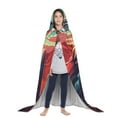 thumbnail image 3 of Honeii Western Style Bald Eagle Print Poncho Cape, Cloak Coat, Snuggly Hooded Wearable Blanket, Hooded Cape For Teenagers,Halloween Costumes-Large, 3 of 7