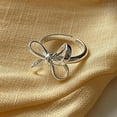 thumbnail image 4 of Simple Personality Hong Kong Style Geometric Hand Jewelry Bow Ring Women, 4 of 5