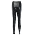 thumbnail image 4 of Pantalones casuales de mujer Cintura alta Slim Fit Damas de mujer Cremallera Leggings negros Fridja hfkajh102093, 4 of 9