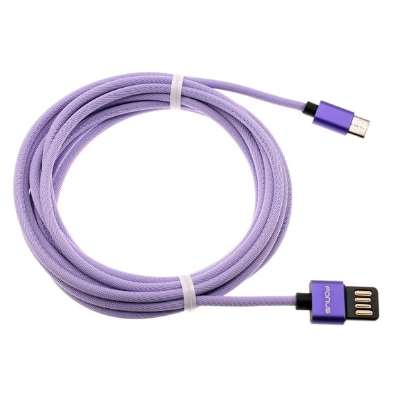 Purple 10ft USB-C Cable for Galaxy S23 FE - Extra Long Fast Charger Power Cord Type-C Sync Wire Compatible With Samsung Galaxy S23 FE