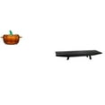 thumbnail image 1 of Plato De Dulces De Vidrio Con Forma De Calabaza Con Tapa Y Tarro De Galletas Naranja Combinado Con Bandeja De Almacenamiento De Madera Rústica, Tazón Decorativo Multiusos Para Servir, 1 of 8