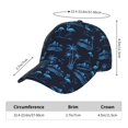thumbnail image 2 of Fotbe BLUE Flamingo Birds Gorro Clásico de Béisbol, Gorra Ajustable con Broche Snapback, Gorro de Exterior de Algodón Suave, 2 of 6