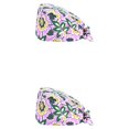 thumbnail image 4 of Sonducket Gorros de calabaza para enfermera, servicio de larga duración, Color puro, estampado Pro Tie Back, uniforme de trabajo multifuncional, L27 2Conjunto, 4 of 6