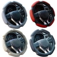thumbnail image 5 of Funda para volante de coche (negro y rojo), cojín de mano antideslizante, ajuste universal, 15''/38cm, 5 of 5