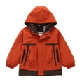 thumbnail image 1 of WEIYLL Tops for Boys Trendy Lightweight Windbreaker Spring Autumn Breathable With Zipper Pockets Orange Jacket for 6-7 Years, 1 of 9