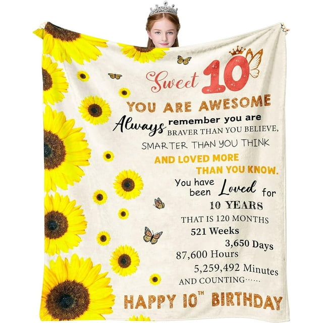 LHSHID 12 Year Old Girl Birthday Gifts Blanket Flannel Soft and Comfortable Anti static Bed Sofa Blanket 60x80in