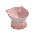 thumbnail image 1 of C Elevated Ceramic Pet Bowl C Tilted Cat Dog Food Dish For Spine Protection Kitchen Dining Use, 1 of 6