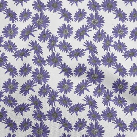 oneOone Viscose Chiffon Violet Fabric Floral Fabric For Sewing Printed Craft Fabric By The Yard 42 Inch Wide