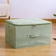 thumbnail image 4 of Caja de almacenamiento de ropa para el hogar, dormitorio, organizador de ropa interior de algodón y lino con tapa Simple, contenedor de Almacenamiento y organización del hogar Verde, 38*26*15 CM S Naiovety HA077426-03, 4 of 6