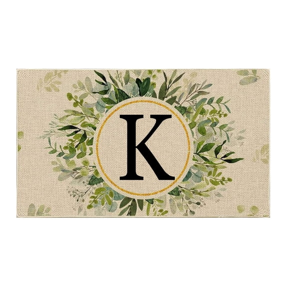 1Pcs Floor Mat Clearance! 1Pcs Summer Floor Mats Letter Family Last Name Initial Doormat Summer Doormat Holiday Mats Welcome Door Mats Summer Door Mat Carpet