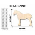 thumbnail image 2 of Unfinished Wood Clydesdale Horse Silhouette - Craft- up to 46" DIY 18" / 1/4", 2 of 3