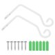 thumbnail image 1 of Uxcell Gancho para Plantas Colgantes de 6.7", Soporte para Plantas Colgantes, Gancho Recto, Blanco, 2 Set, 1 of 1