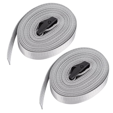 Falleo Clearance 2Pcs Alloy Ratchet Tie Down Straps Adjustable Lashing Straps Heavy Duty Tensioning Belts Buckle1m/3.3ft