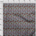 thumbnail image 2 of oneOone Viscose Jersey Fabric Leaves & Floral Block Decor Fabric Printed BTY 60 Inch Wide, 2 of 5