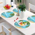 thumbnail image 6 of GZHJMY Seaside Beach Placemats 1Pcs,Holidays PVC Weave Place Mats Table Mats Non-Slip Easy to Clean for Home Kitchen BBQ Party Table Decor,15.4", 6 of 7