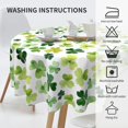 thumbnail image 5 of Round Tablecloth 60 inch Watercolor Shamrock Table Cloths Spill Proof Table Covers for Kitchen Party Dinner Tabletop Decoration, 5 of 6