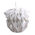 thumbnail image 4 of Colgante Navideño Holiday Time con Diseño de Bola Brillante Blanca con Moño Blanco 10cm, 4 of 4