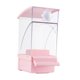 thumbnail image 2 of Comedero para pájaros sin desorden, contenedor de comida, estación de alimentación colgante, comedero automático para loros con percha para canarios, rosa, 2 of 8