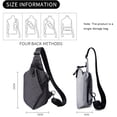 thumbnail image 2 of Men's polyester chest bag-fashion one-shoulder chest bag-waterproof for daily travel - black, 2 of 5