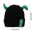 thumbnail image 3 of Staki Baby Girl Hat Infant Baby Beanie with Bear Ear Cute Winter Hat for Toddler Boys Girls Soft Knitted Cap(Black,6-24 Months), 3 of 6