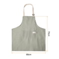 thumbnail image 2 of Uxcell 2 Pack Kitchen Cooking Aprons 75x68cm Adjustable Bib Waterproof Chef Apron with 2 Pockets, Grey Stripes, 2 of 5
