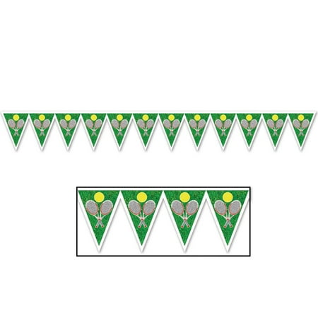 UPC 034689061052 product image for Tennis Pennant Banner (Pack of 12) | upcitemdb.com