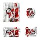thumbnail image 2 of Juego de cuatro piezas de alfombrilla de baño y cortina de ducha con estampado navideño de Papá Noel Wmkox8yii gf11503, 2 of 9