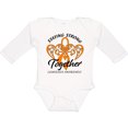 thumbnail image 3 of Inktastic Leukemia Awareness Staying Strong Together and Orange Ribbon Boys or Girls Long Sleeve Baby Bodysuit, 3 of 5