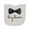 AC-Heather Grey, variant on Inktastic Ring Bearer Black Bow Tie and Gold Wedding Ring Newborn Bib