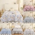 thumbnail image 4 of 71x79 Inch Summer Blankets Blanket Cooling System Plain Print Washed Cotton Bed Blanket Throw Blanket for Chair Breathable All Season Soft and Lightweight Pre-Washed Suitable for Women,Men and Kids, 4 of 4