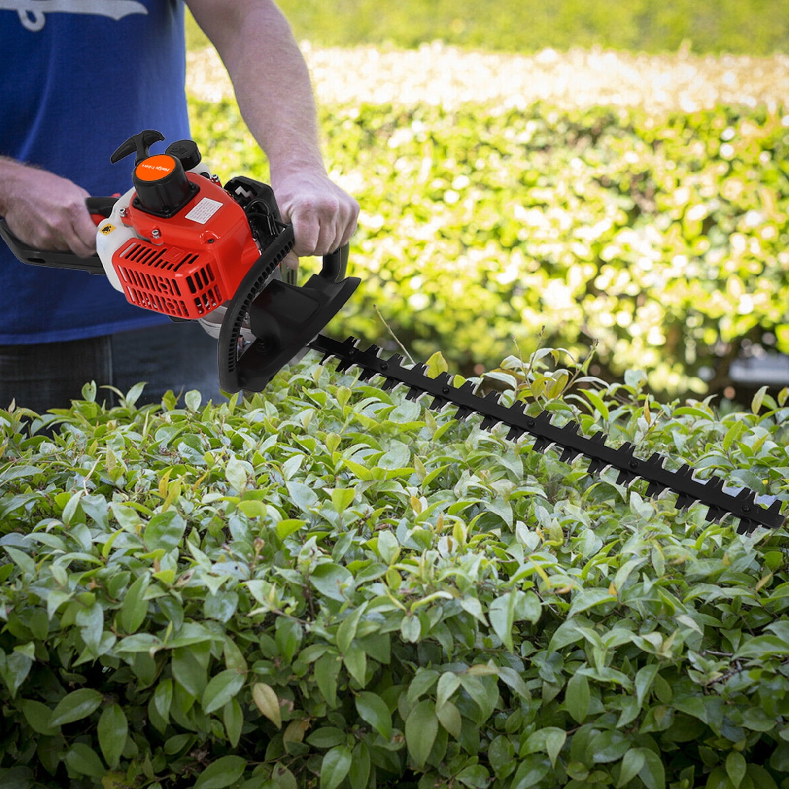 Mairbeon 1 Set 24 Inch Fuel-efficient Low Voice High-powered Hedge Trimmer Double Side Blade 26cc Gas Bush Cutter