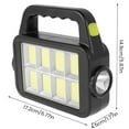 thumbnail image 3 of Solar Handheld Flashlight 6 Modes Rechargeable Multifunction Lights Super Bright LED Searchlight Waterproof Portable Spotlight for Fishing Outdoor Camping Emergencies, 3 of 9