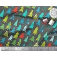 thumbnail image 2 of Soimoi Gray Cotton Voile Fabric Christmas Tree Decor Fabric Printed Yard 42 Inch Wide, 2 of 3