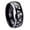 Black 2 Tone Polish Edge, variant on Duck Hunter Dome Brushed Finish Blue Tungsten Men Ring 10MM