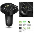thumbnail image 3 of Coche Transmisor FM Bluetooth Manos libres U Disco TF Reproductor de MP3 3.1A + 1A Cargador USB Tmvgtek Autopartes, 3 of 9