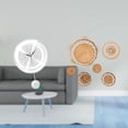 thumbnail image 2 of Reloj de pared,Reloj de pared decorativo para baño y dormitorio.,Reloj de pared redondo silencioso y sin tictac,regalo,Manualidades de pared,Decoración para colgar en la pared,ratán, 2 of 8