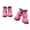 Pink, variant on GASTROPOD Dog Shoes Waterproof Anti-Slip Winter Dog Boots for Winter Multi-Color Dog Rain Boots 4.5x3.5cm,Pink